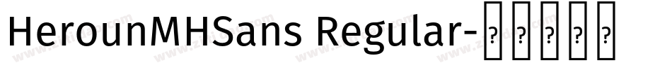HerounMHSans Regular字体转换